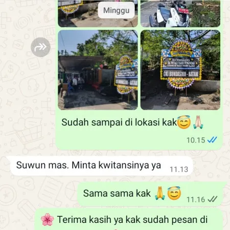 Pengiriman Papan Bunga Duka Lontar Tirtayasa