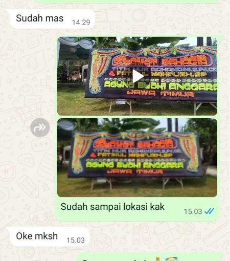 Pengiriman Papan Bunga Lontar Tirtayasa